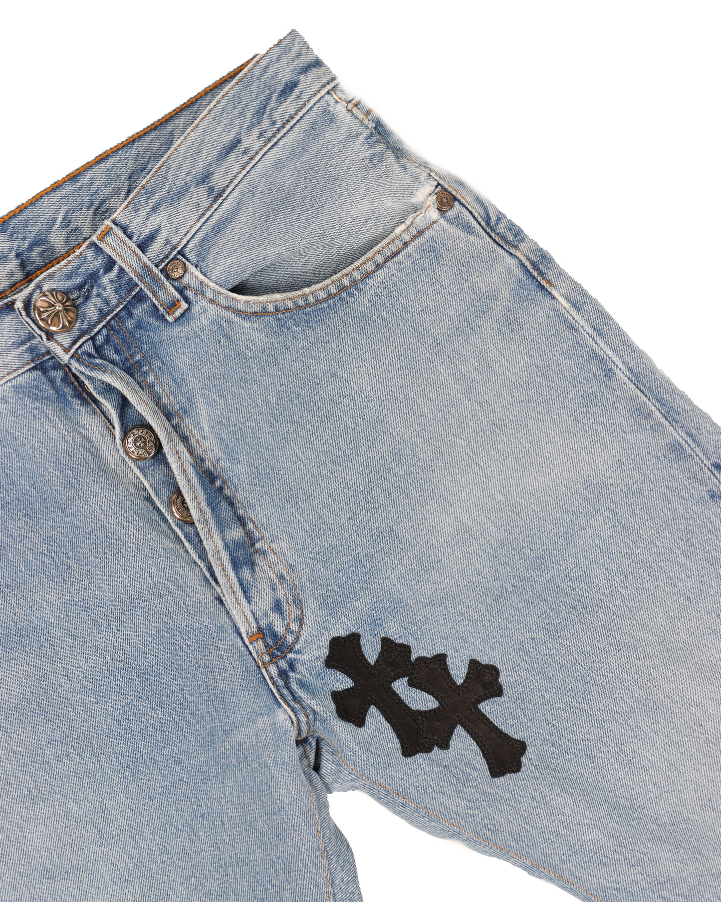 OG Levi's Alligator Black Cross Patch Denim