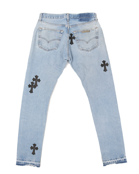 OG Levi's Alligator Black Cross Patch Denim