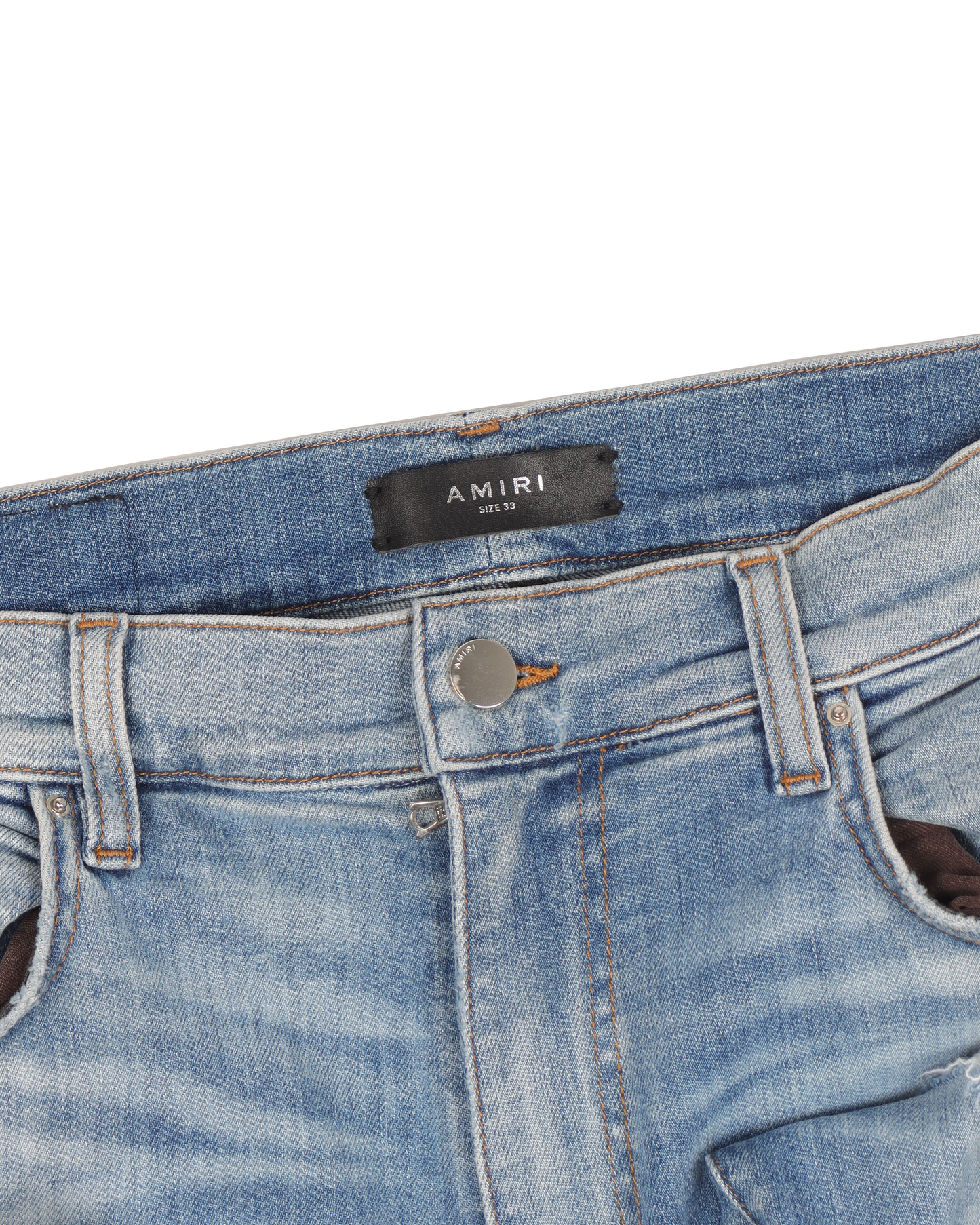 Distressed Track Denim