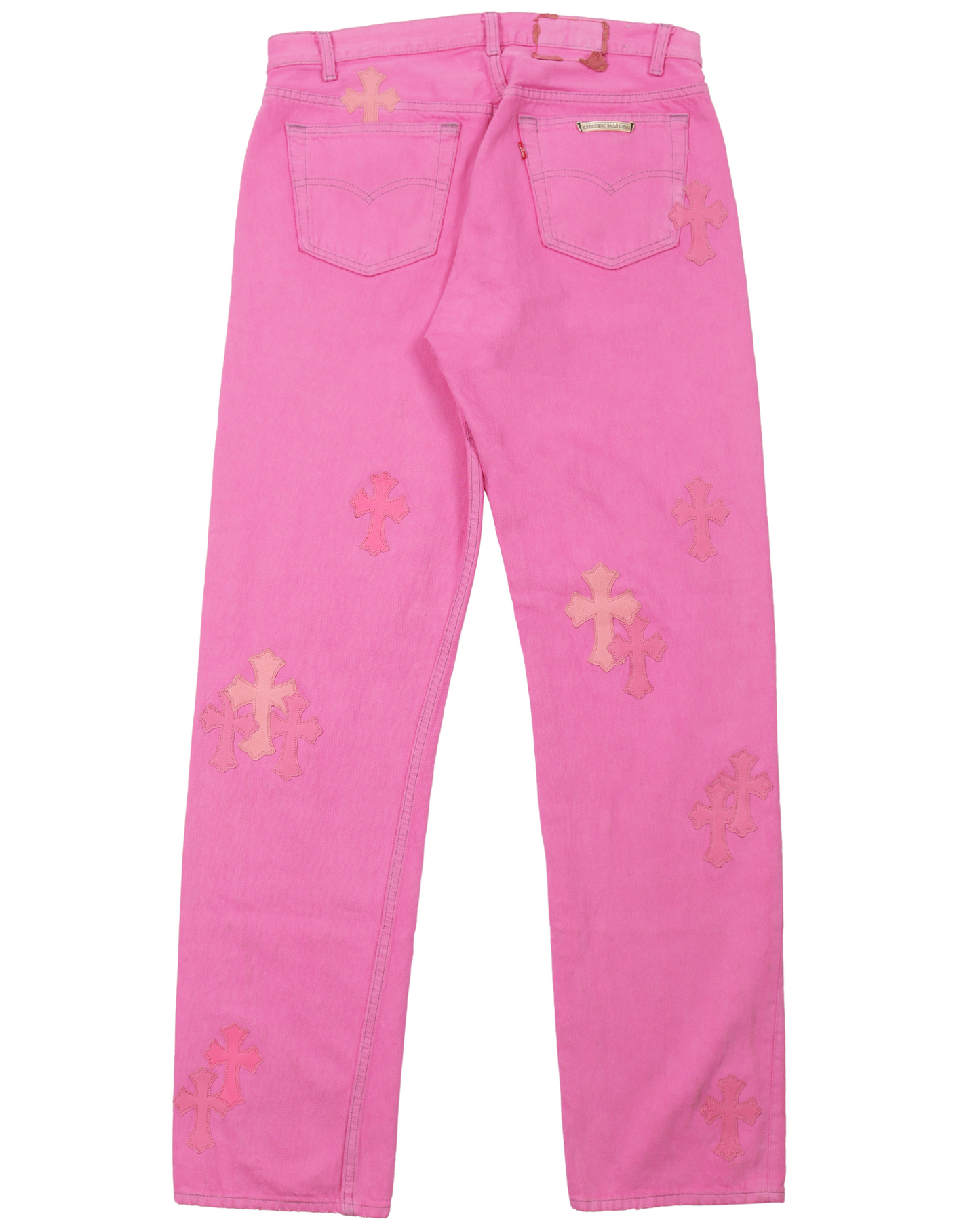 Levi's Cross Patch Denim Sex Records Neon Pink