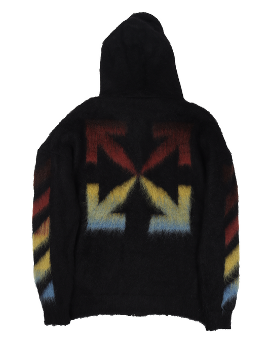 Brushed Mohair Zip Hoodie