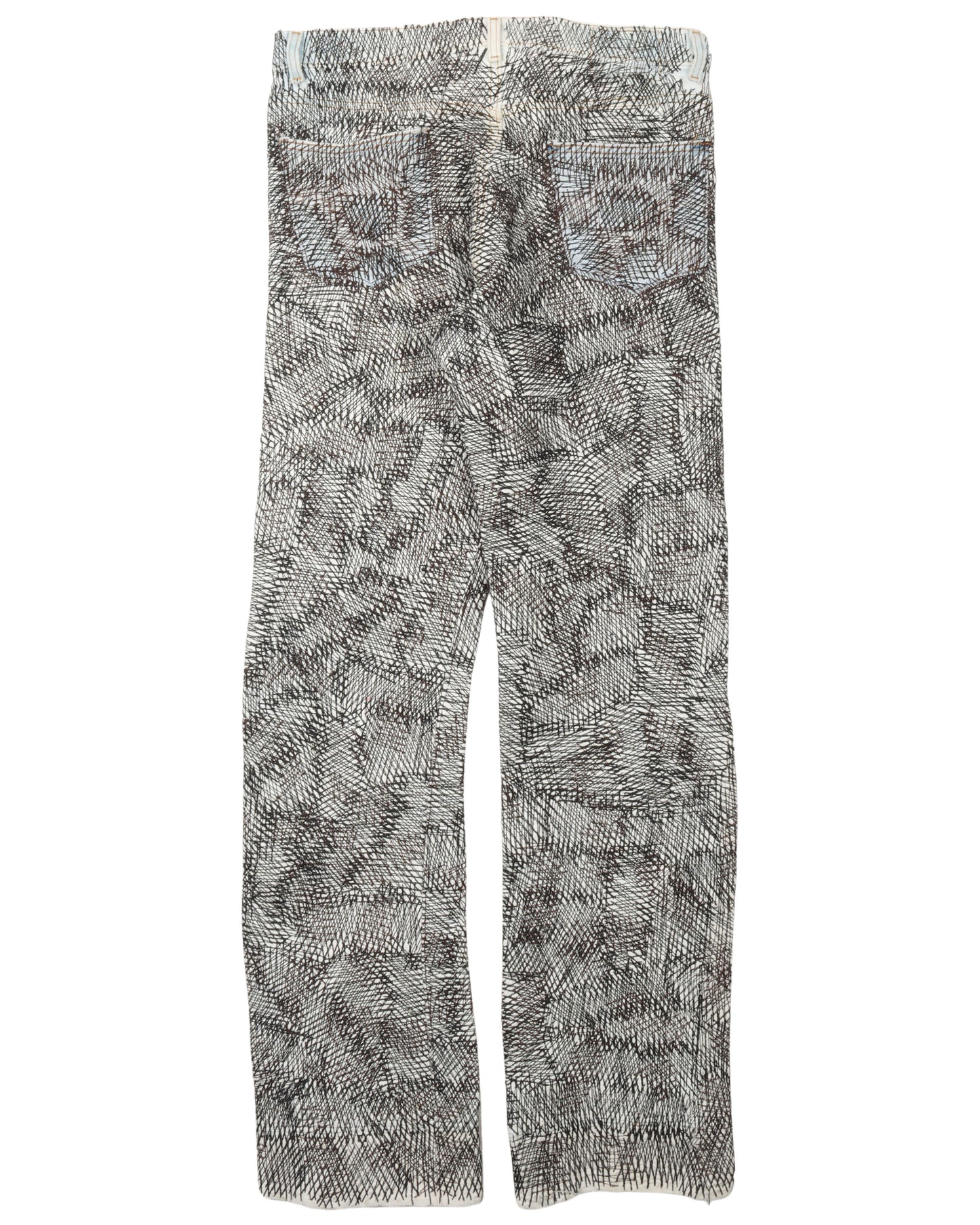 Circus Stitch Black and White Jeans