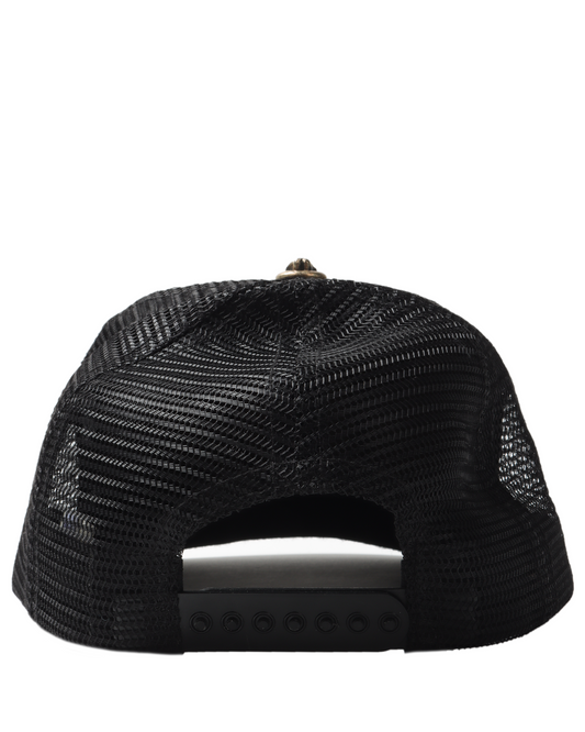 Leather "The Rolling Stones" Patch Trucker Hat