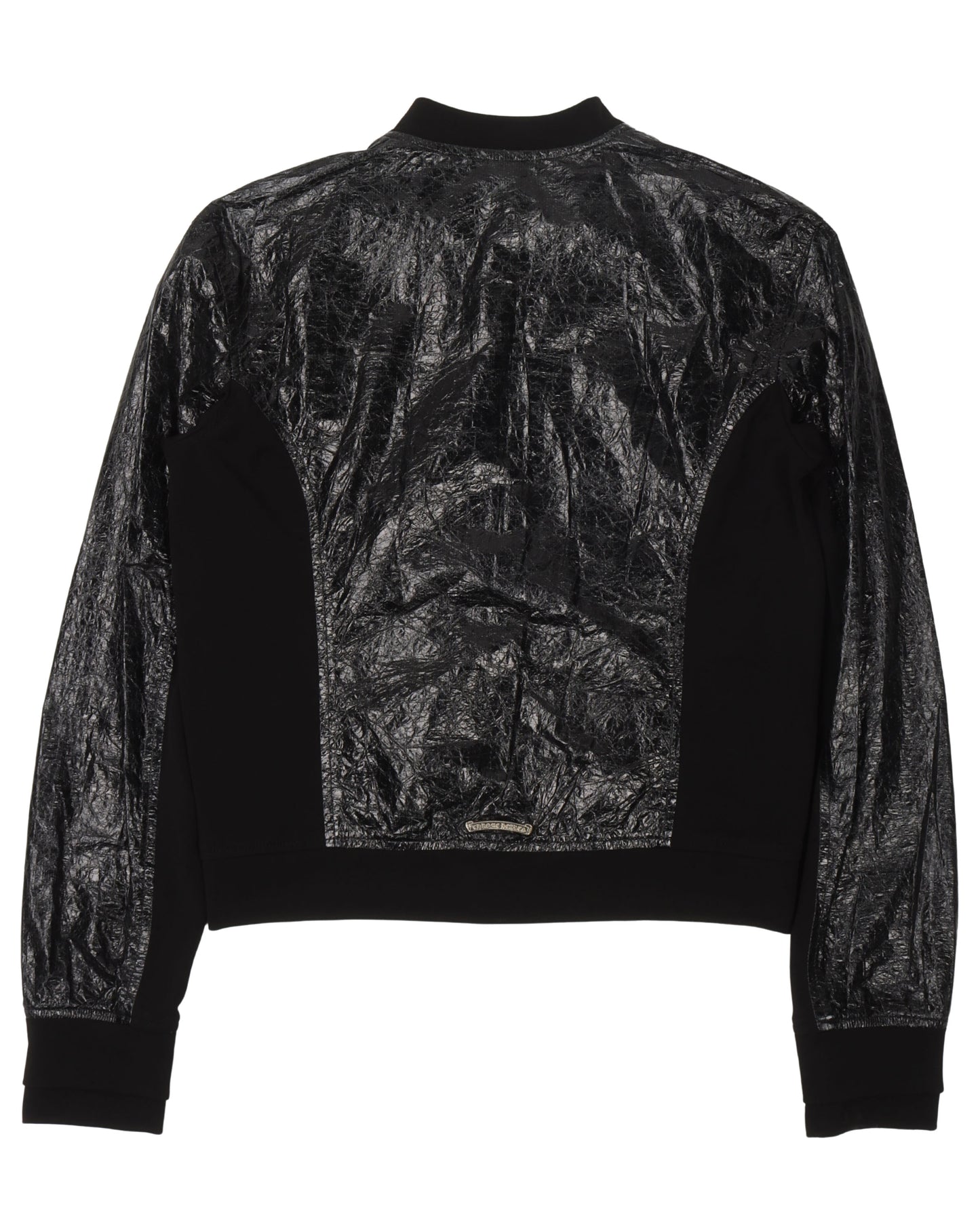 Patient Leather Track Jacket With Leather Cross