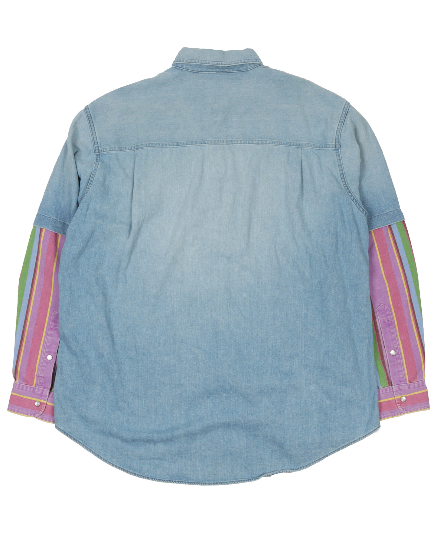 Denim Stripped Sleeve Shirt