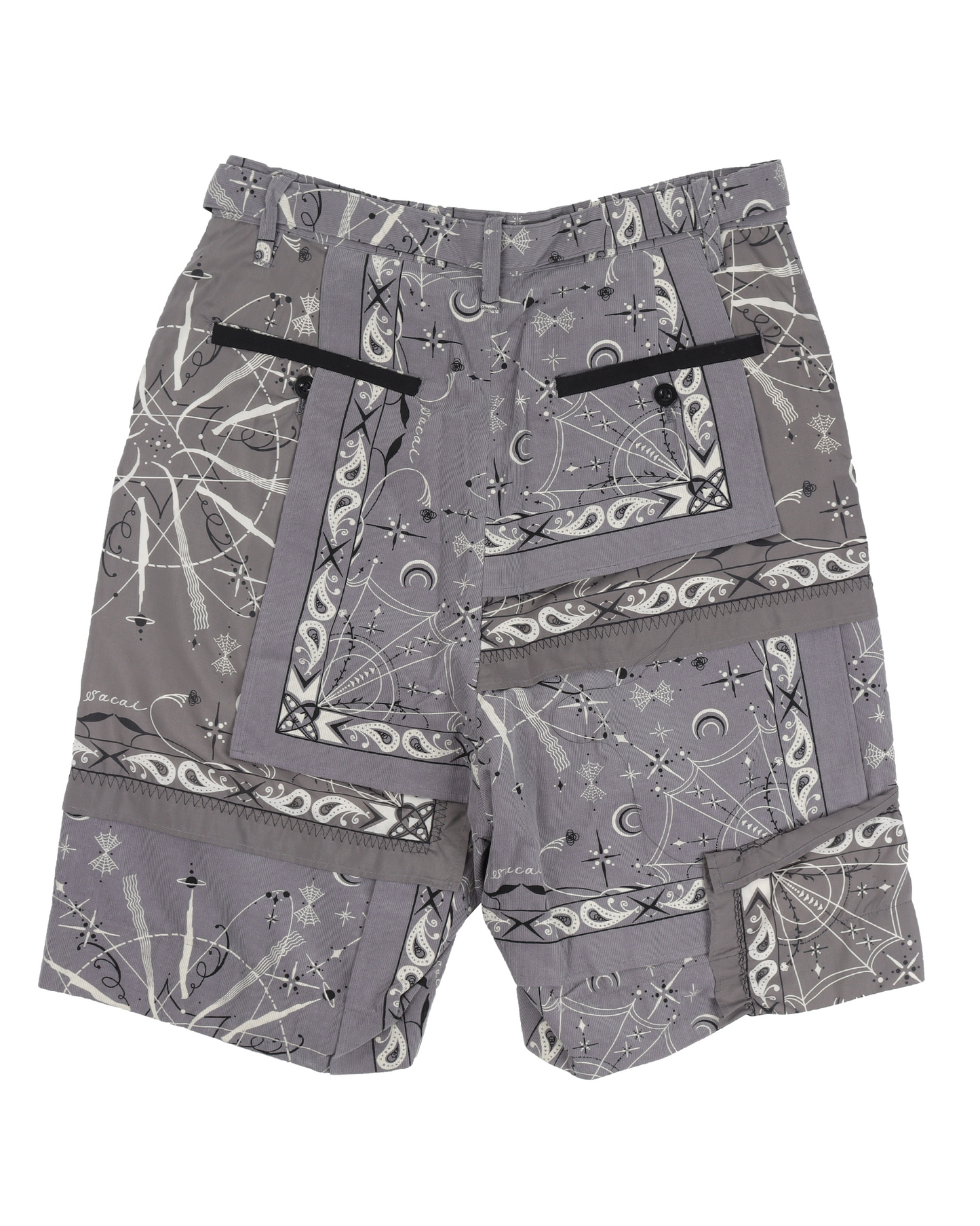 DR.WOO Paisley Cordoruy Bandana Print Shorts