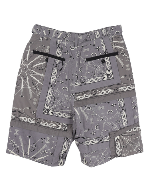 DR.WOO Paisley Cordoruy Bandana Print Shorts