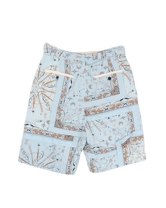 DR.WOO Paisley Cordoruy Bandana Print Shorts