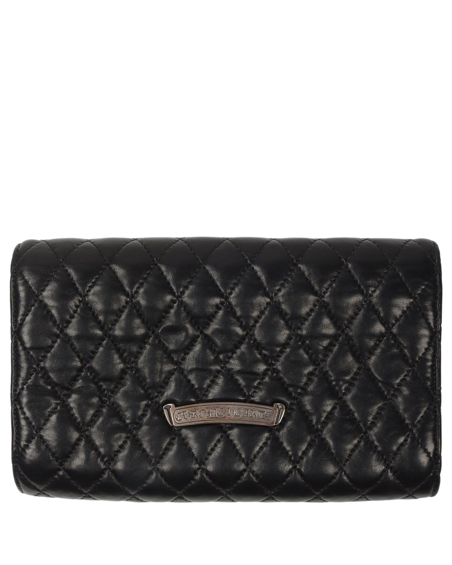 Quilted Leather "Fleur De Lis" Folding Wallet