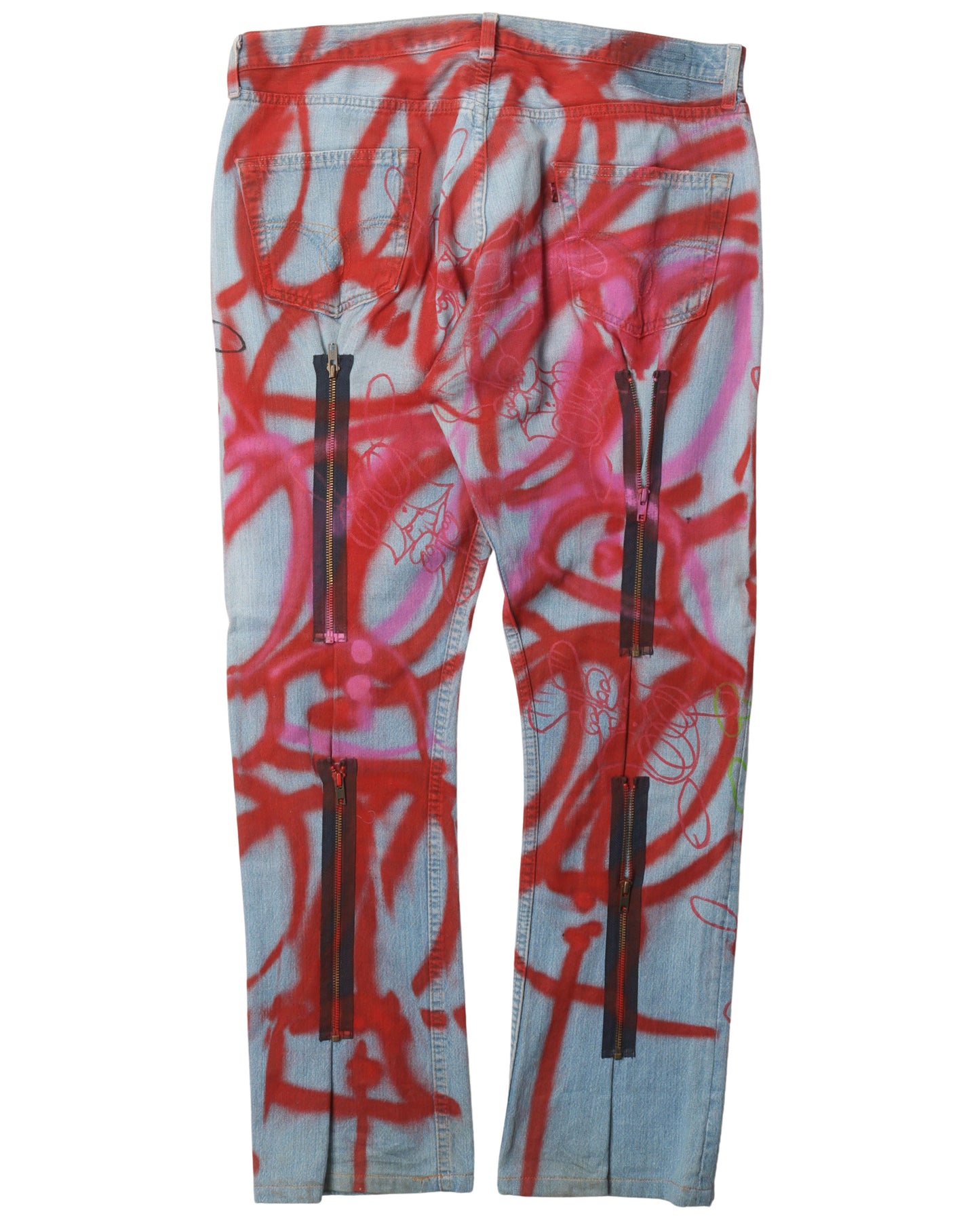 Skoloct Airbrushed Painted Jeans