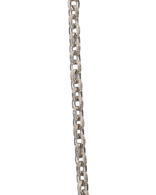 18k White Gold Paper Clip Chain