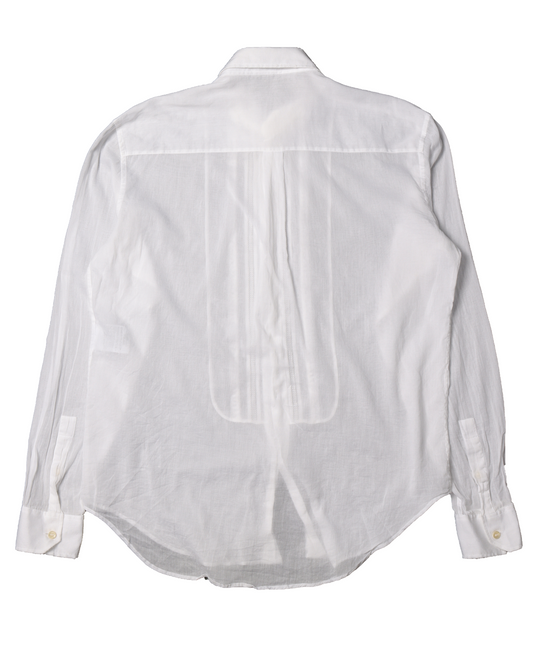 White Cotton Flared Shirt