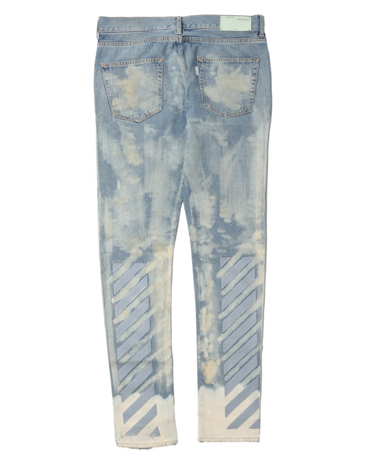 Bleached Denim Jeans