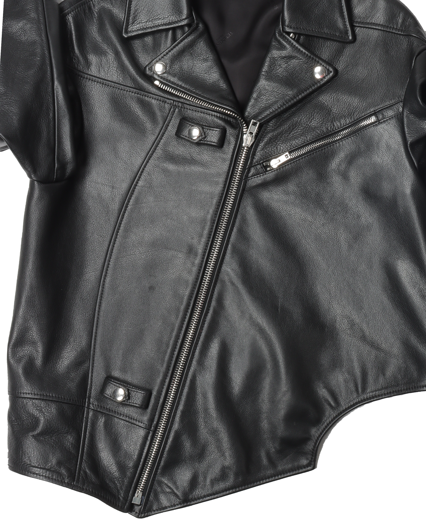 SS20 Asymmetrical Leather Jacket