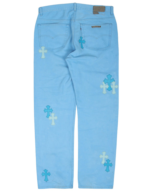 Drake Certified Lover Boy Levi's Leather Cross Patch Jeans