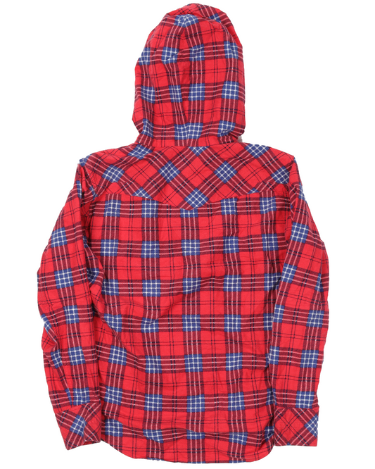 Welcome To The Shadows Flannel Hooded Shirt