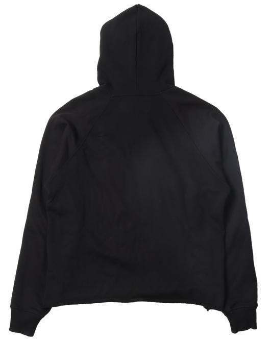 Crashed Porsche Raw-Hem Hoodie
