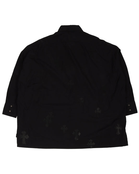 Cross Patch Oversized Dress Shirt