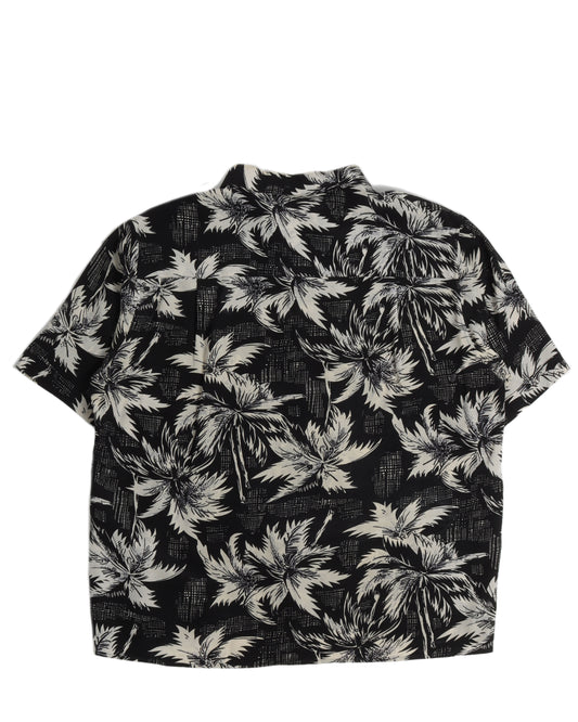 Black Floral Hawaiian T-Shirt