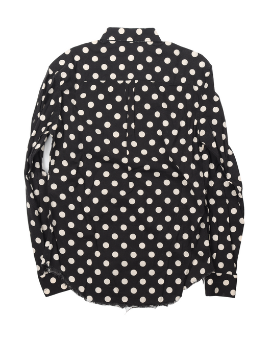 Polka Dot Print Button Shirt