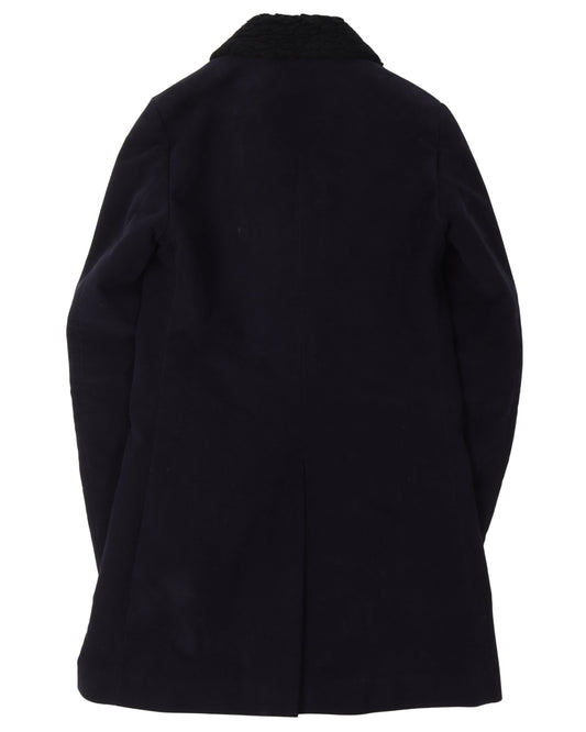 Fleece Collard Long Coat