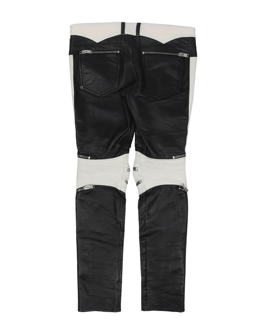 Black/White Leather Moto Pant (2013)