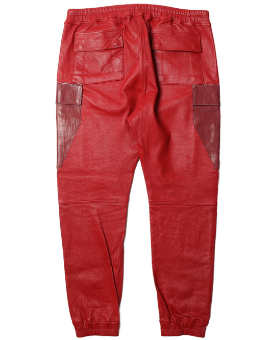 FW19 "LARRY" Sample Leather & Suede Cargo Joggers