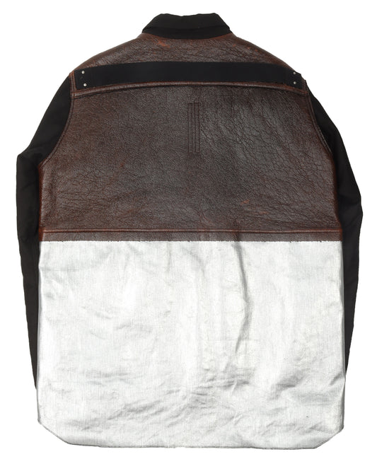 Mixed Materials Denim Shirt