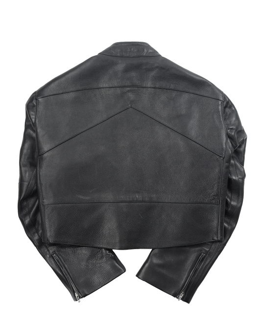 Cropped Leather Moto Jacket w/ Tags