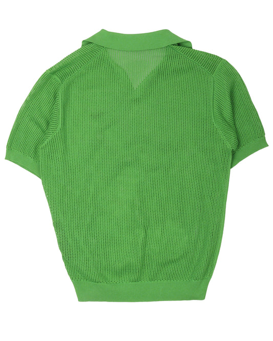 Mesh Knit Polo Shirt