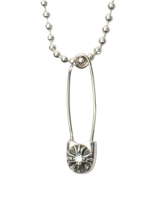 Diamond Embellished Paper Clip Pendant