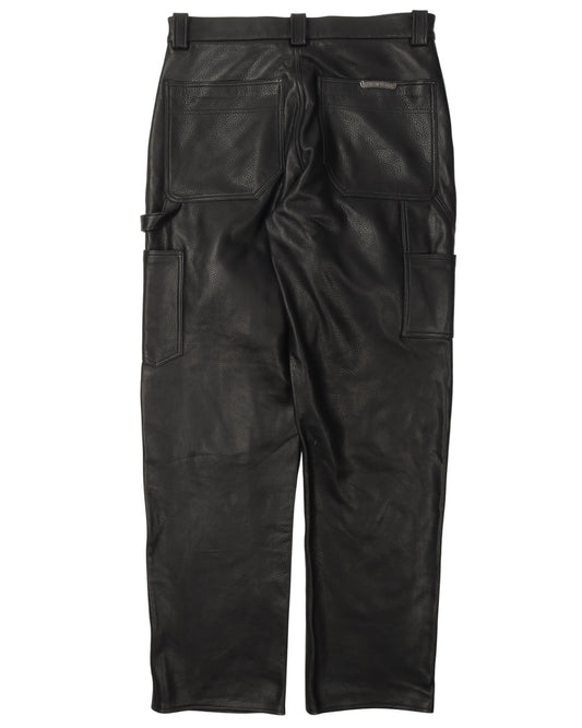 Leather Fleur Knee Pants