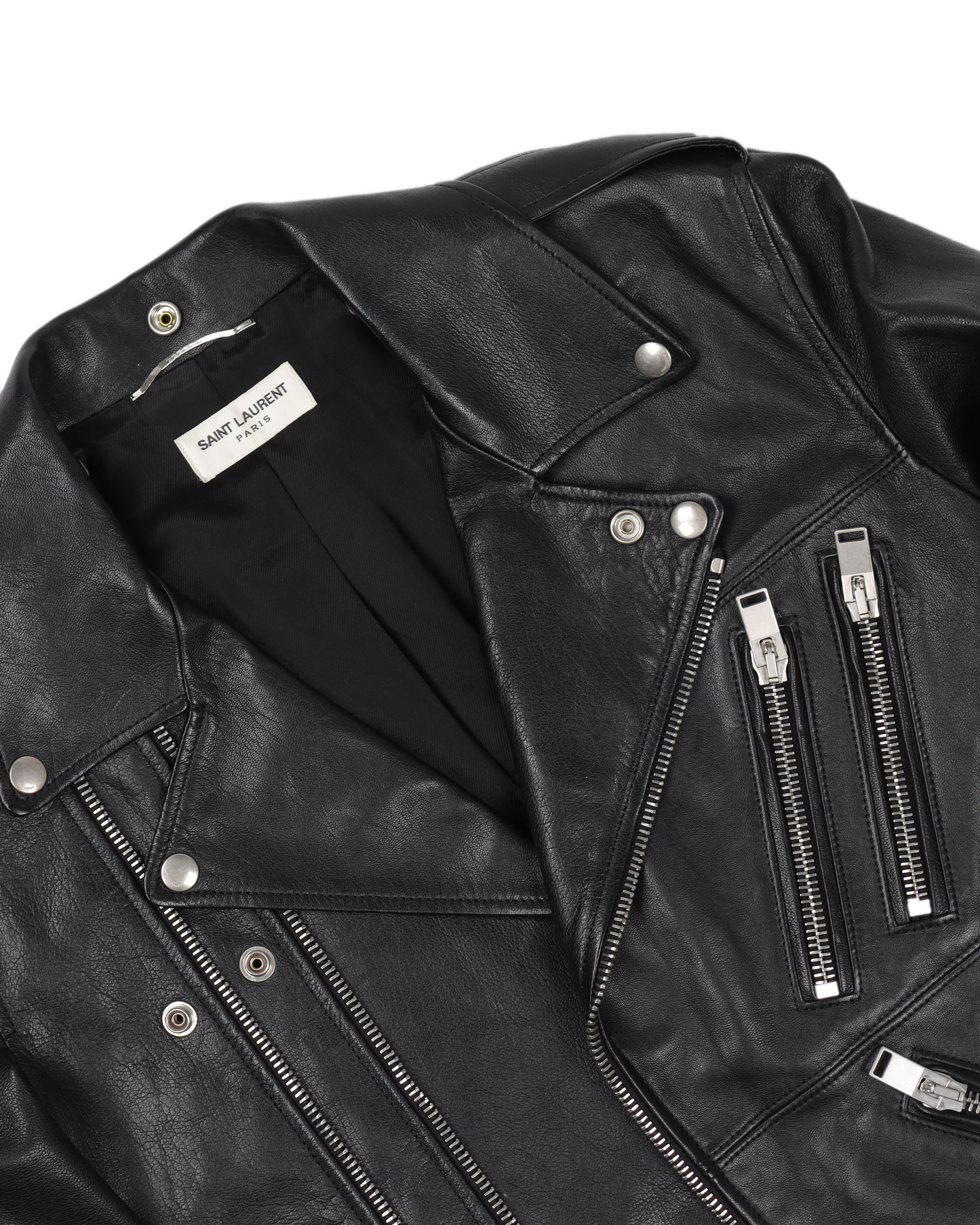 FW13 L17 Double Zip Leather Motorcycle Jacket