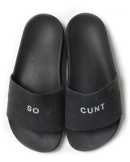 "SO CUNT" Rubber Slides
