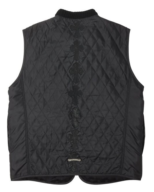 Papa Cross Quilted Nylon Vest