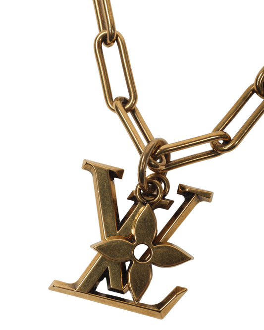 Gold Chain "LV" Necklace