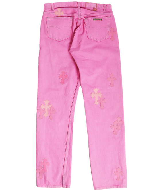 Levi's Cross Patch Denim Sex Records Neon Pink