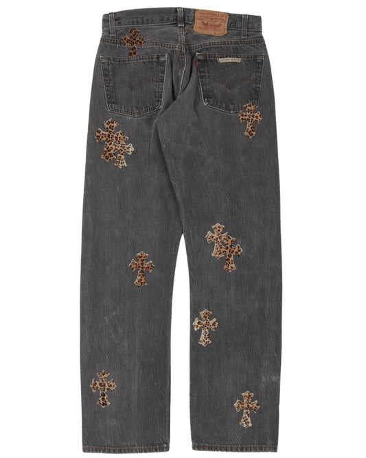 Leopard Cross Patch Denim