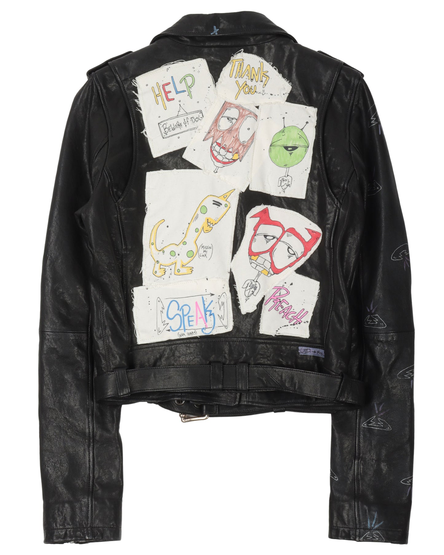 Matty Boy Patch Leather Jacket