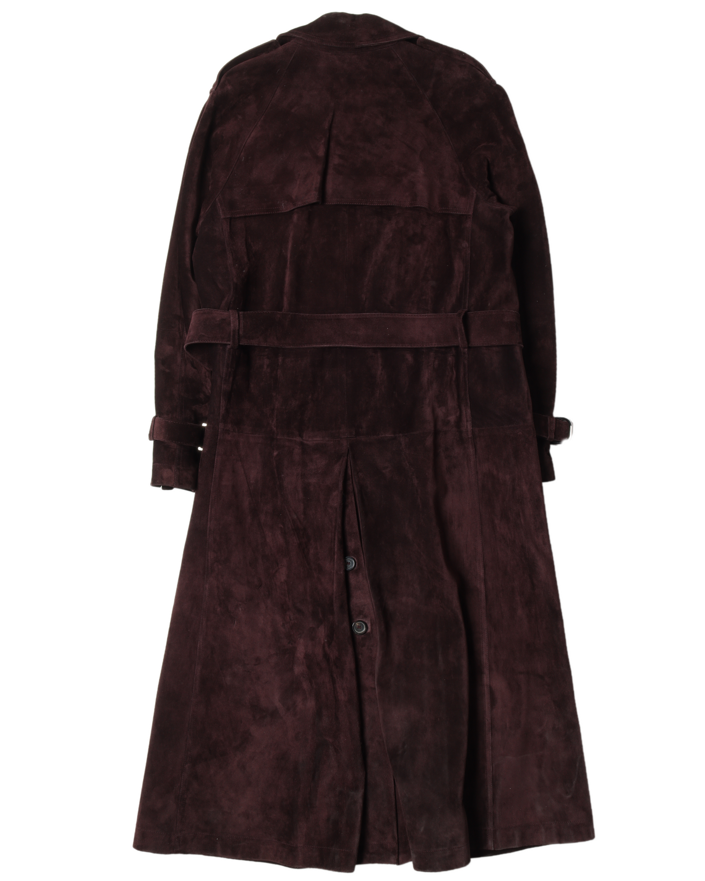 Suede Double-Breasted Coat