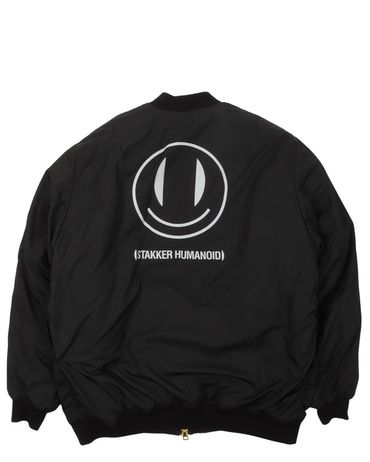 Smiley "Stakker Humanoid" Oversized Bomber Jacket