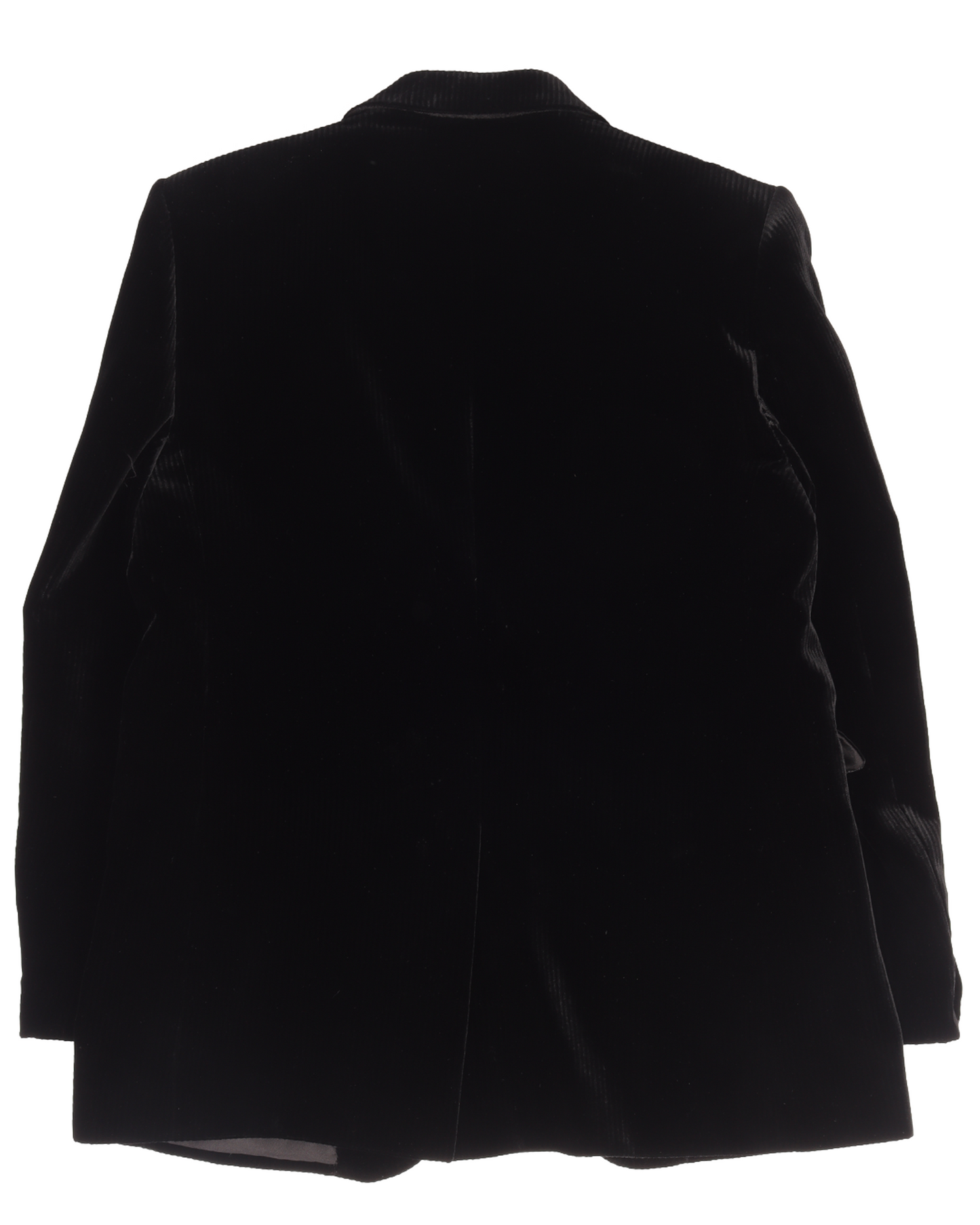 Single-Button Velvet Blazer