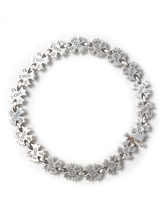 Silver Cross-Link Bracelet
