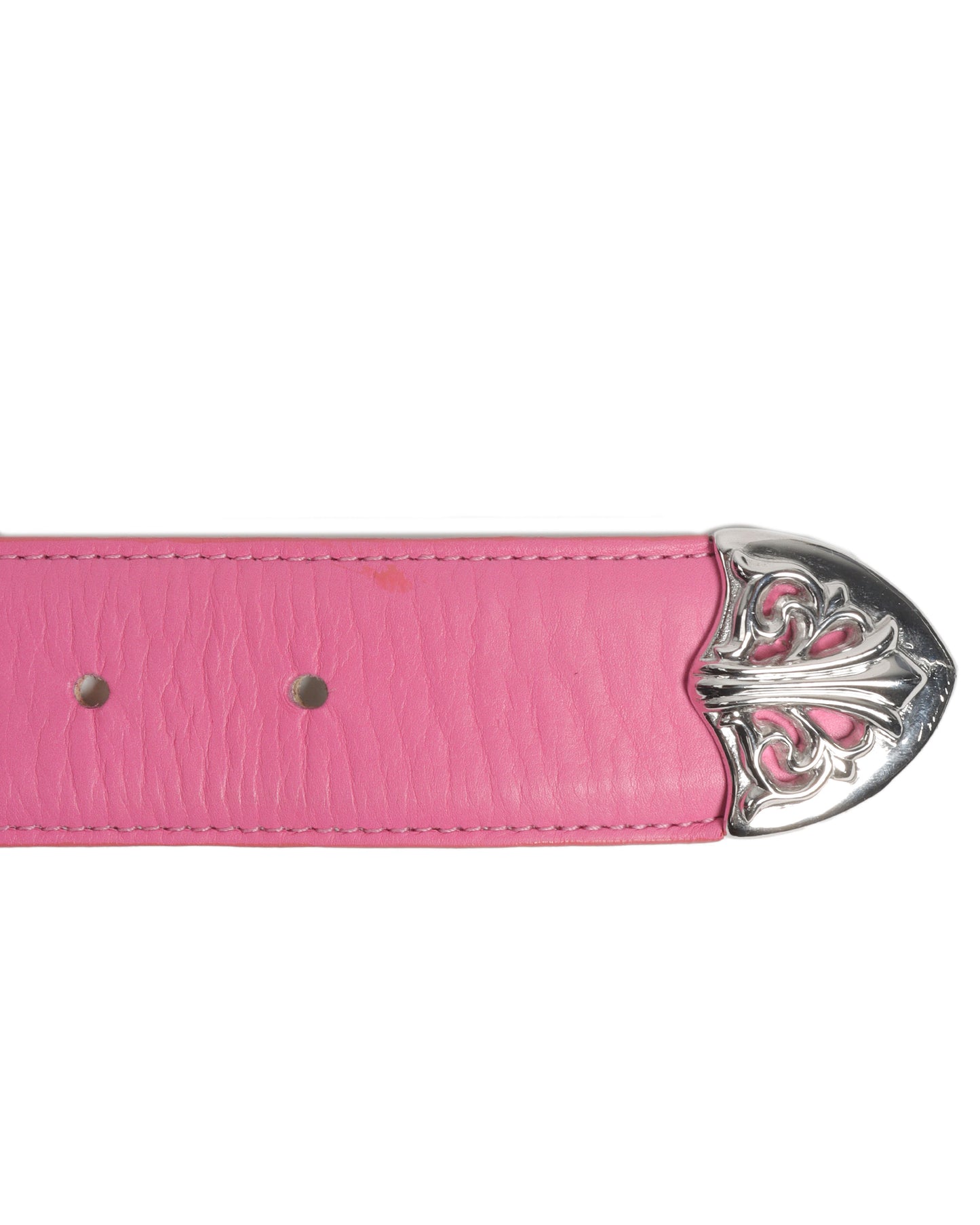 Pink Leather Belt