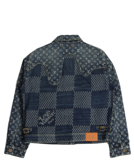 SS20 Nigo Human Giant Damier Waves MNGM Denim Jacket