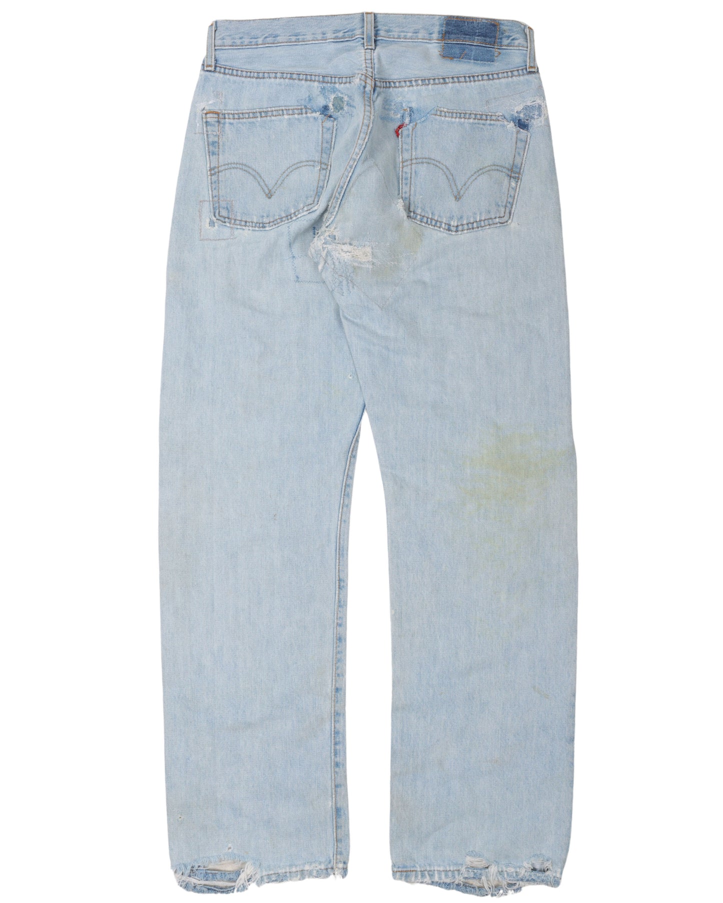 Levi's Light Wash Repaired Denim