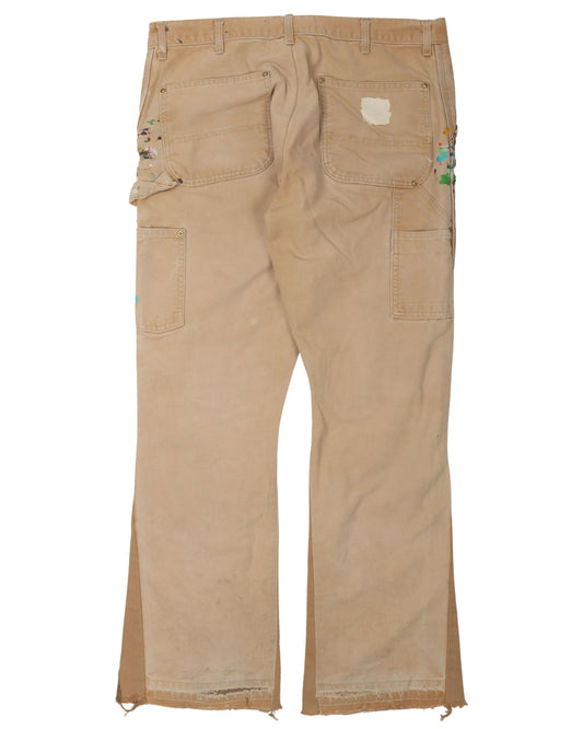 Tan Flare Carpenter Pants