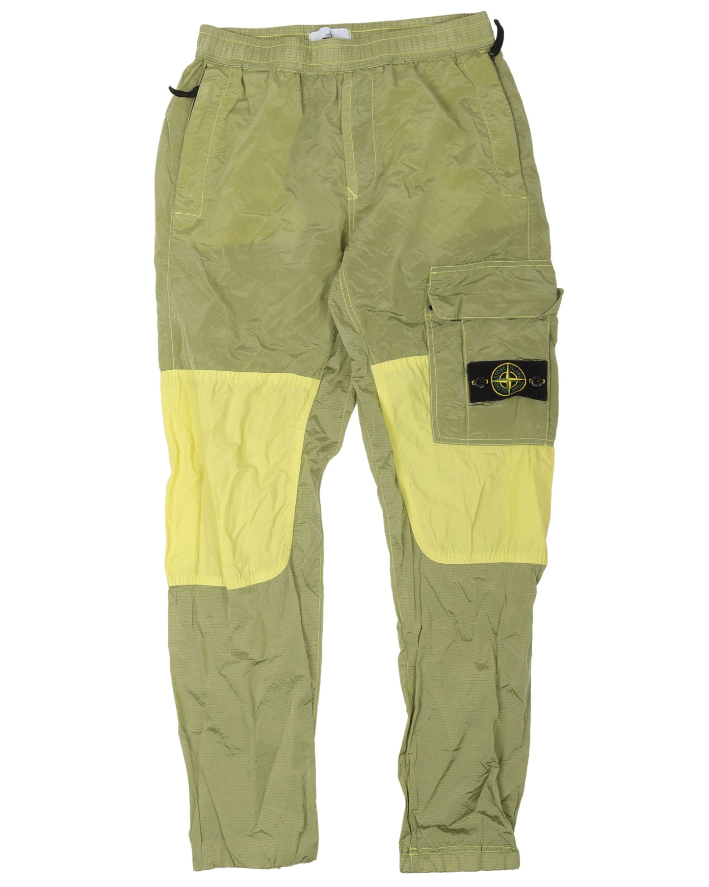 Green Nylon Cargo Pants