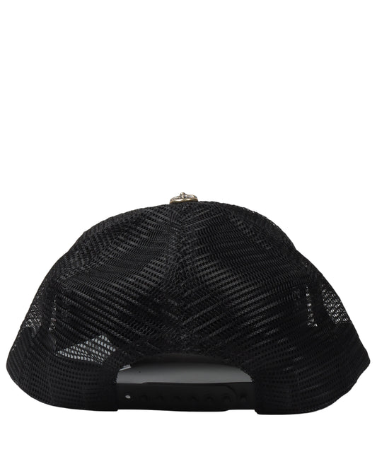 Leather Cross Trucker Hat