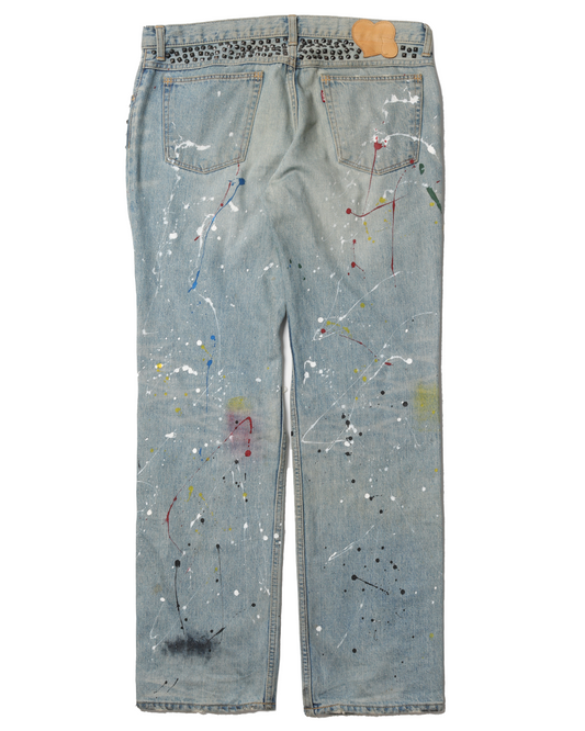 S/S 2006 Studded Distressed Paint Denim
